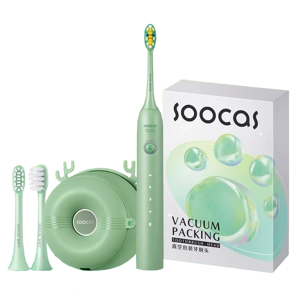 Электрическая зубная щётка Soocas работает месяц без дозарядки