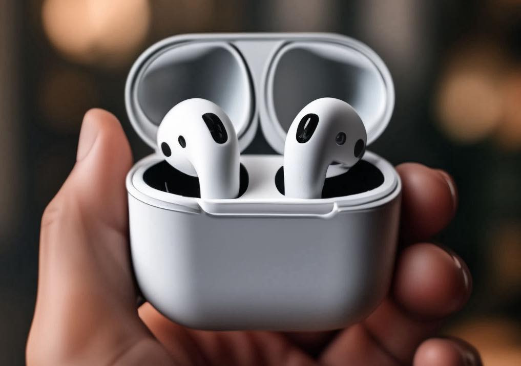 беспроводные наушники Xiaomi вблизи